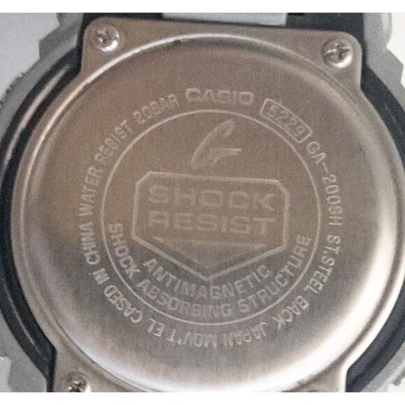 Casio G-Shock Gunmetal grey Resin case and band, stainless steel GA-200SH